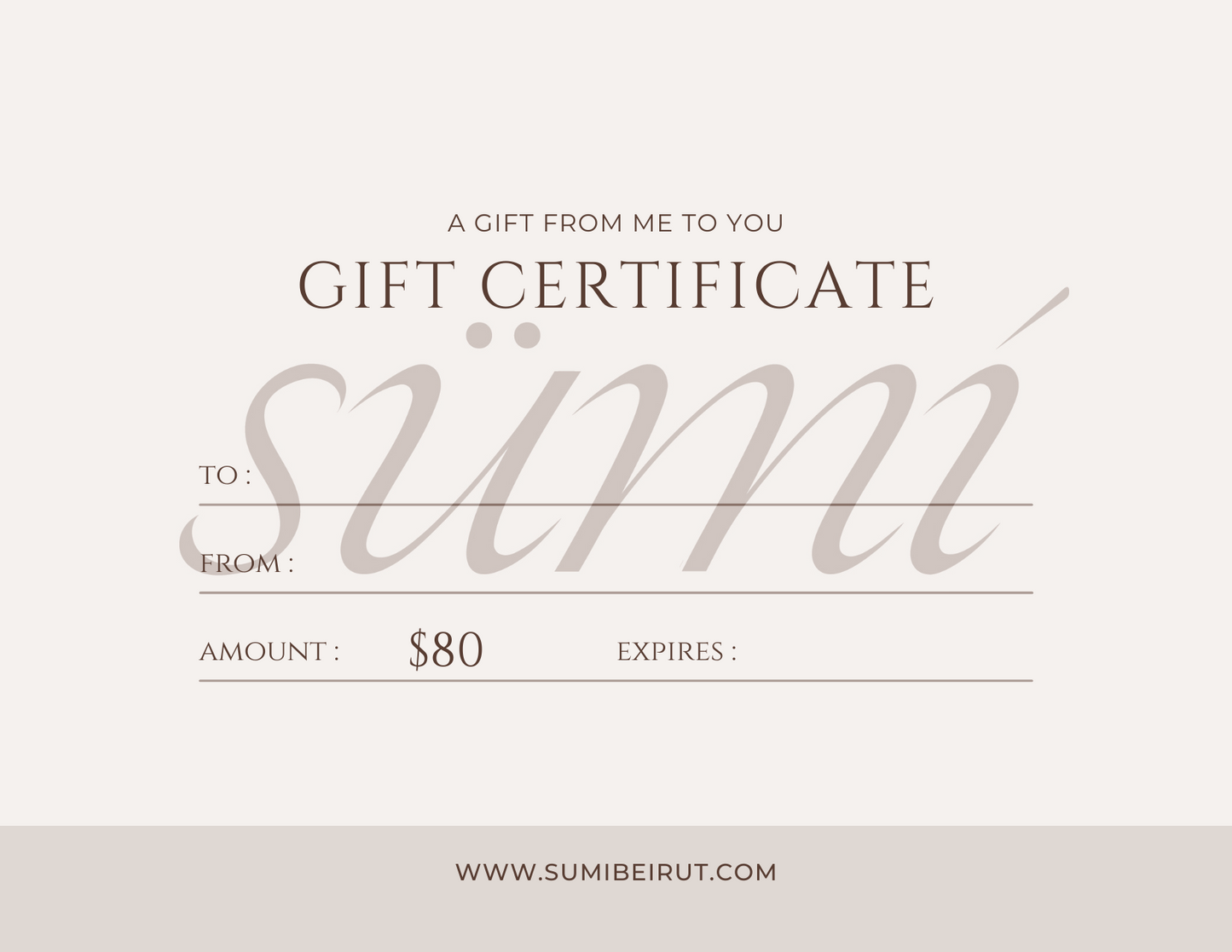 S Ü M I Beirut Gift Card