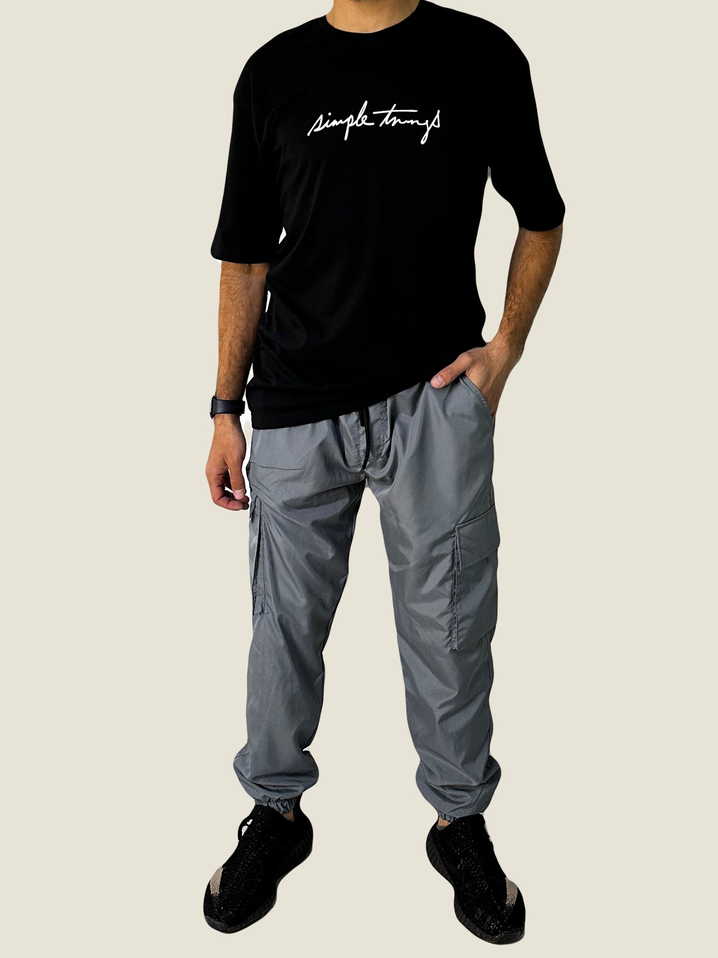 Men Cargo Pants - Grey