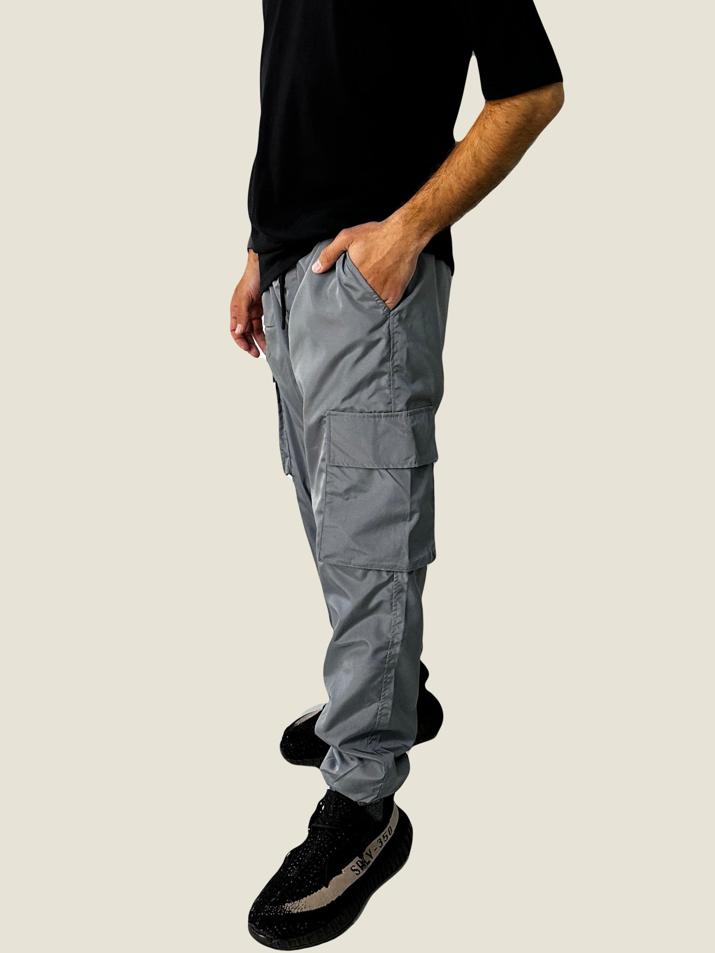 Men Cargo Pants - Grey