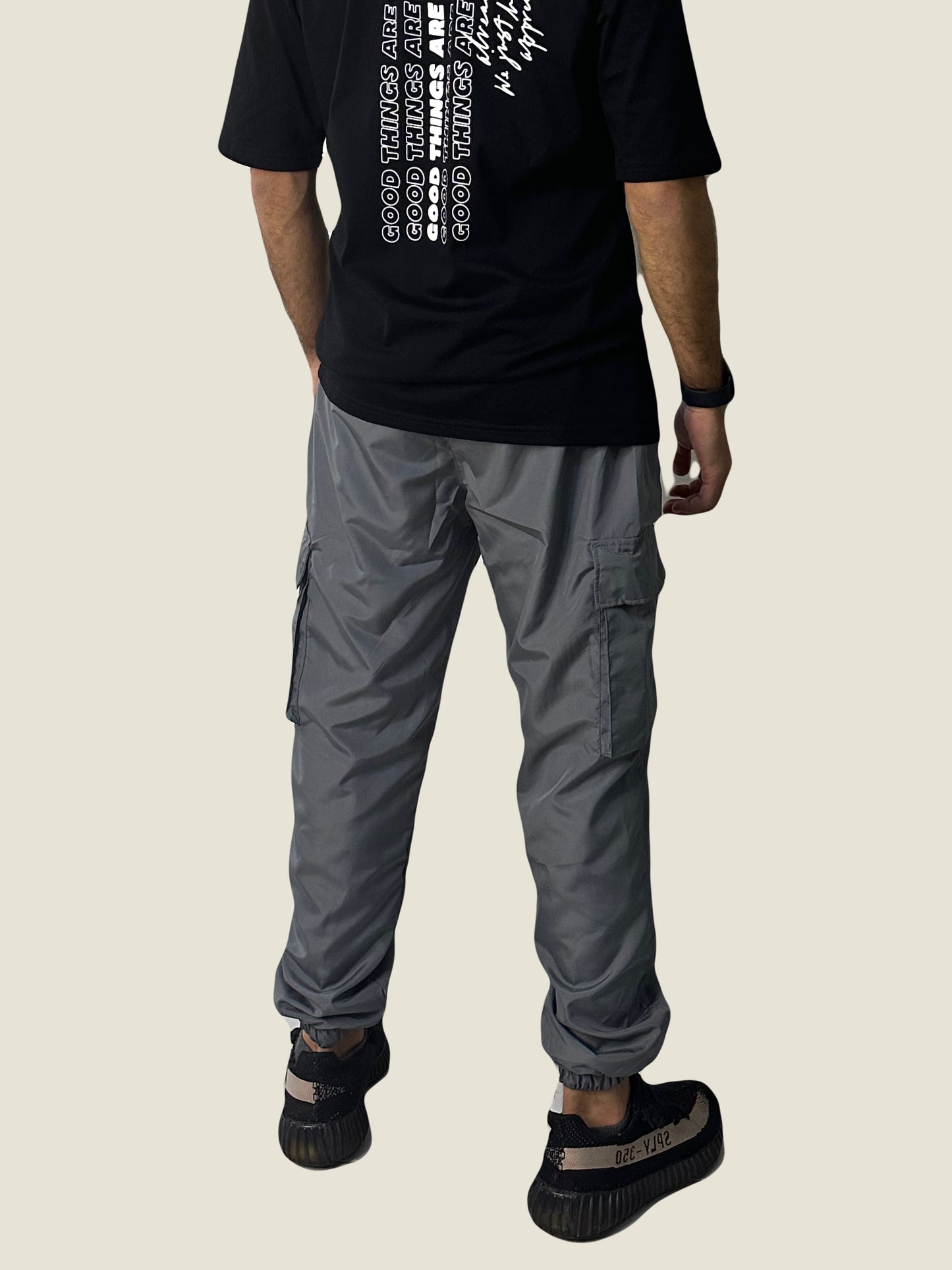 Men Cargo Pants - Grey