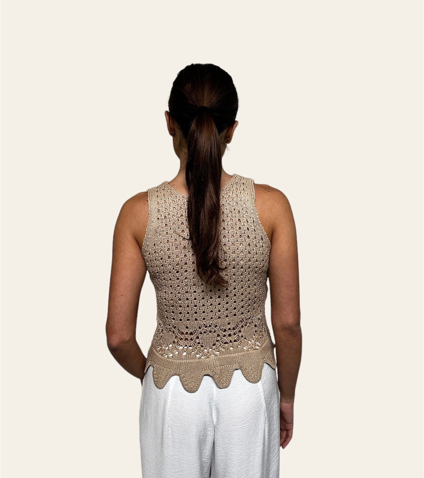 Crochet Top - Beige