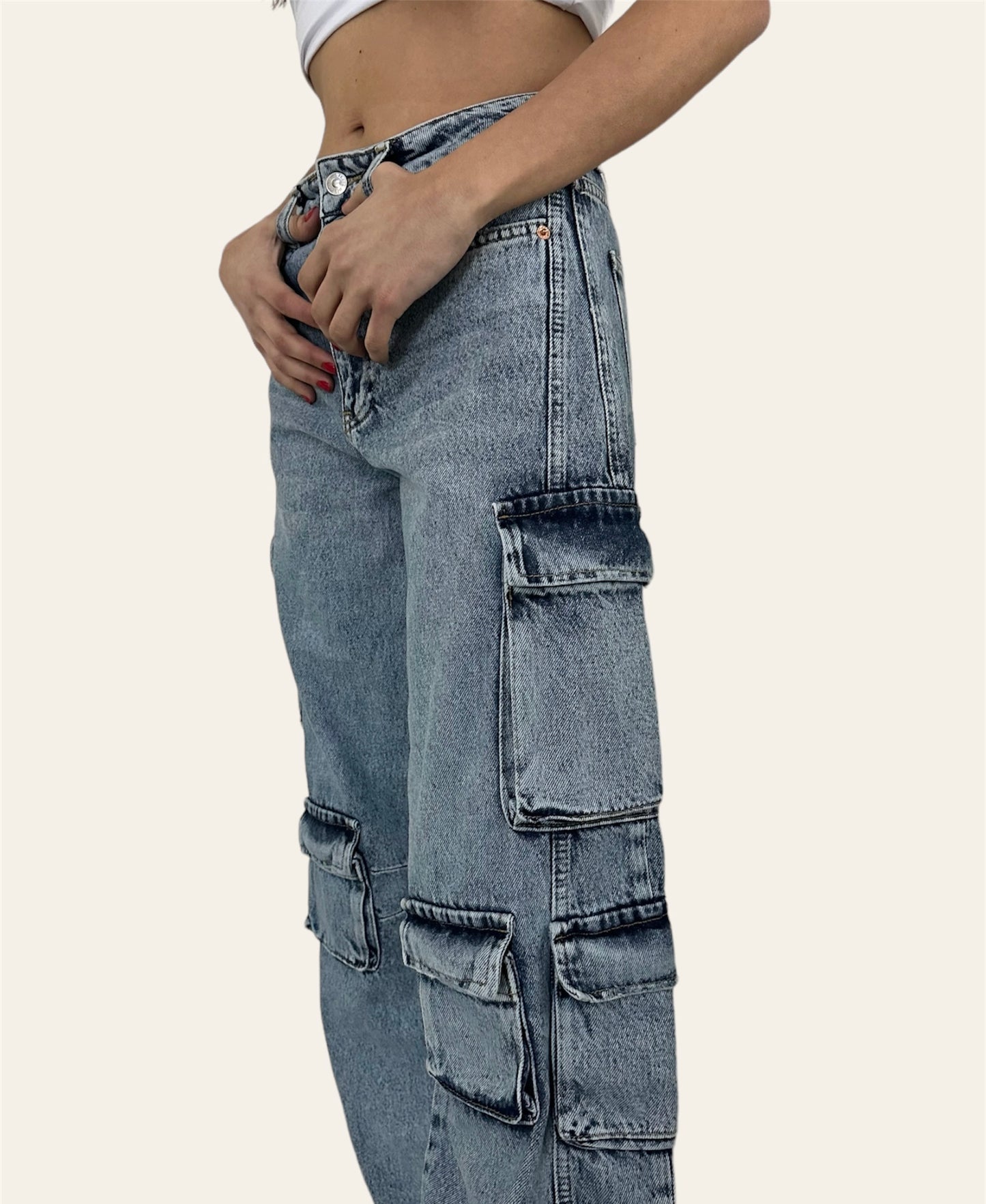 Cargo Jeans - Blue