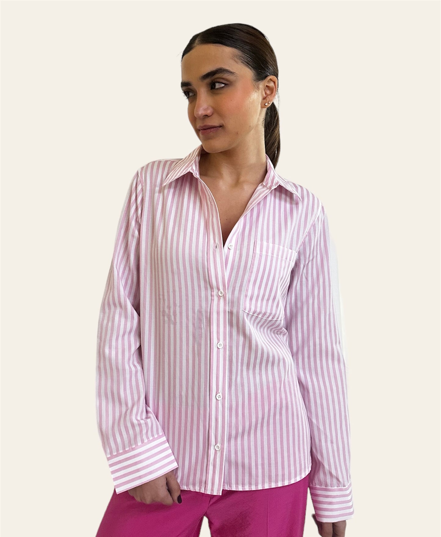 Striped Chemise - Pink