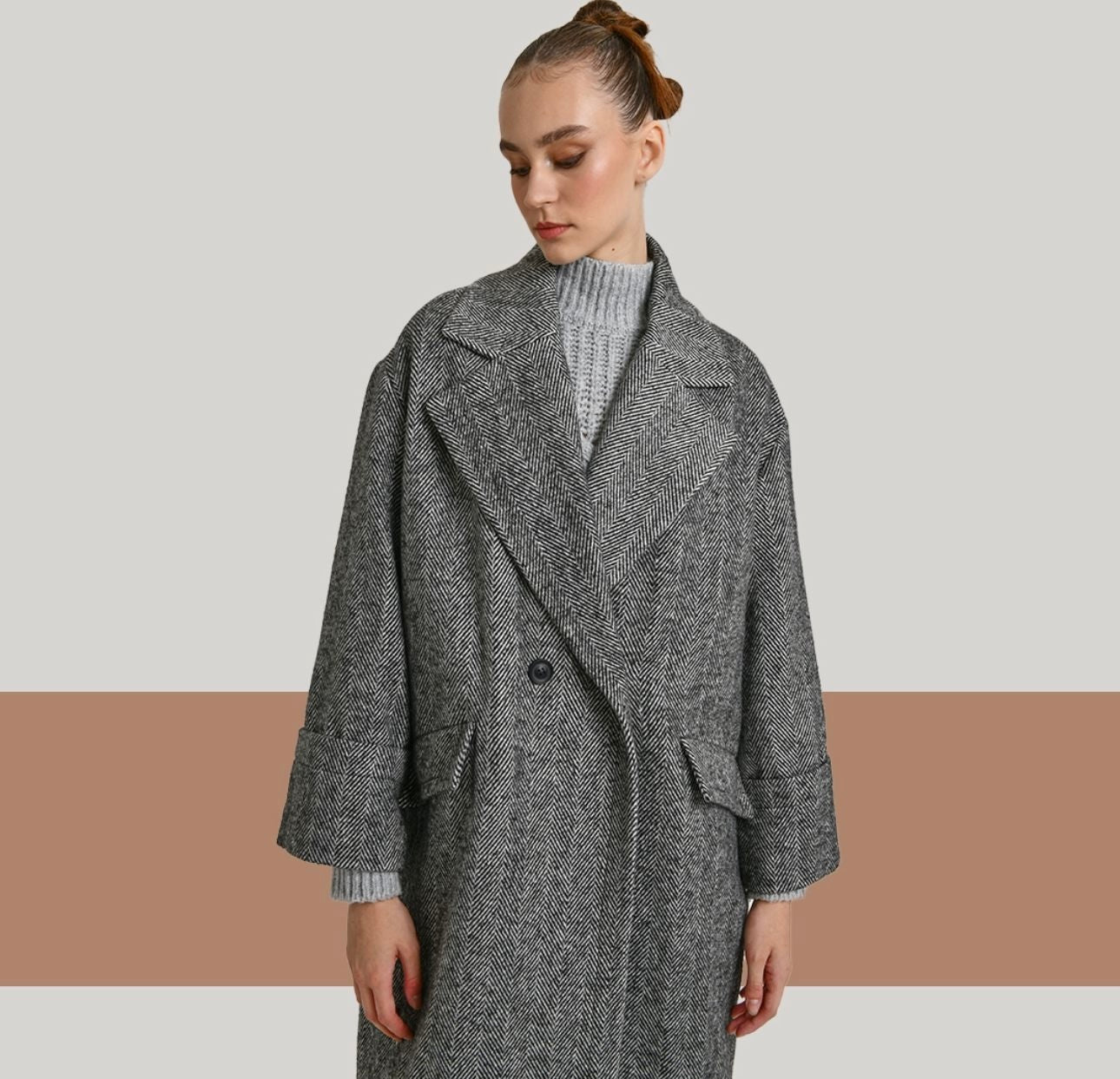 Grey Oversized Coat